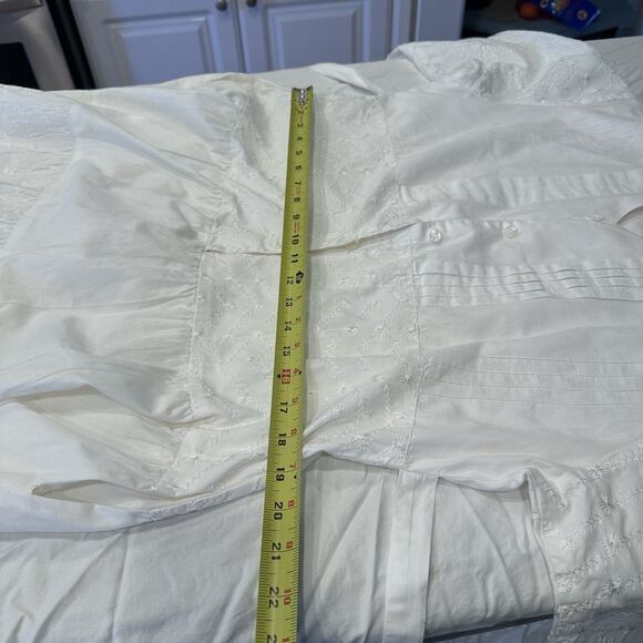 White Elegance Temple Dress Wedding Modest Church Maxi Bottom back Medium PLG - Picture 10 of 16